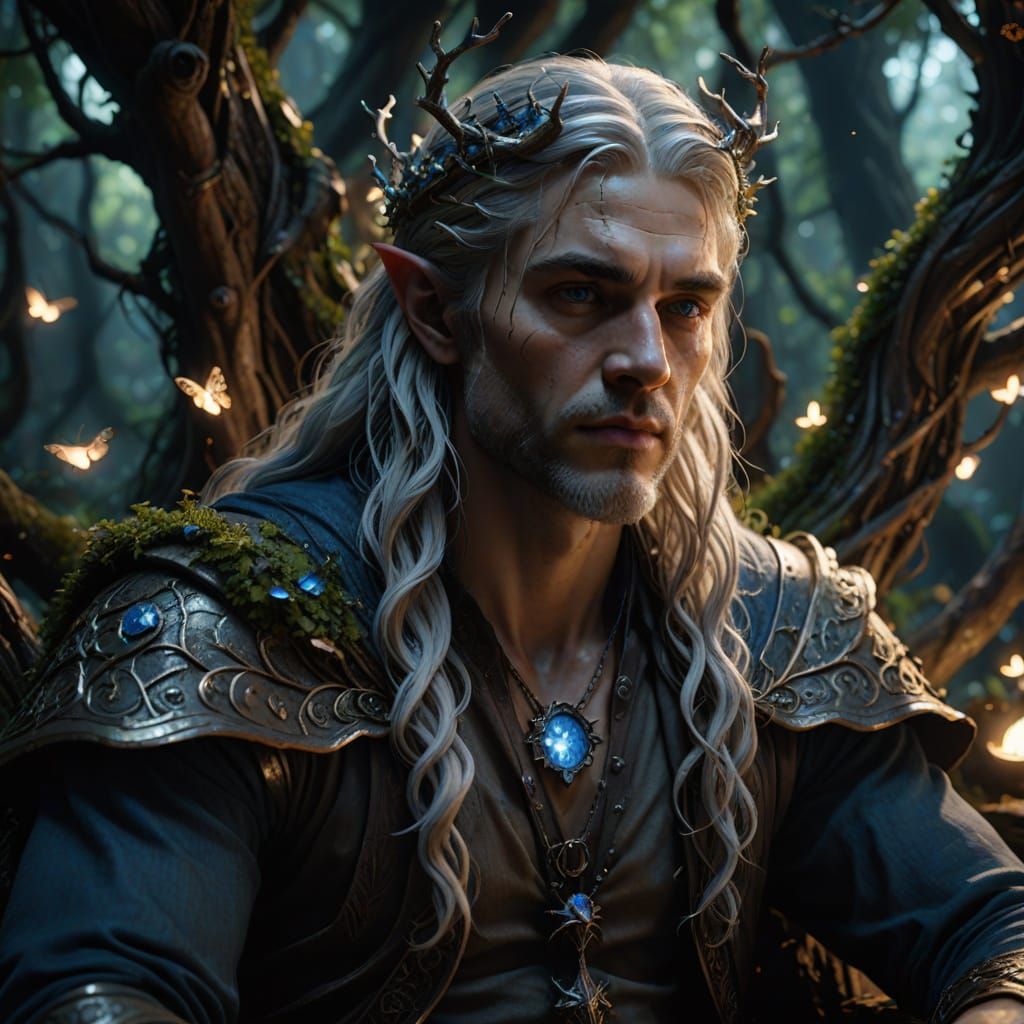 Fae on Branch Throne in Hidden Grotto