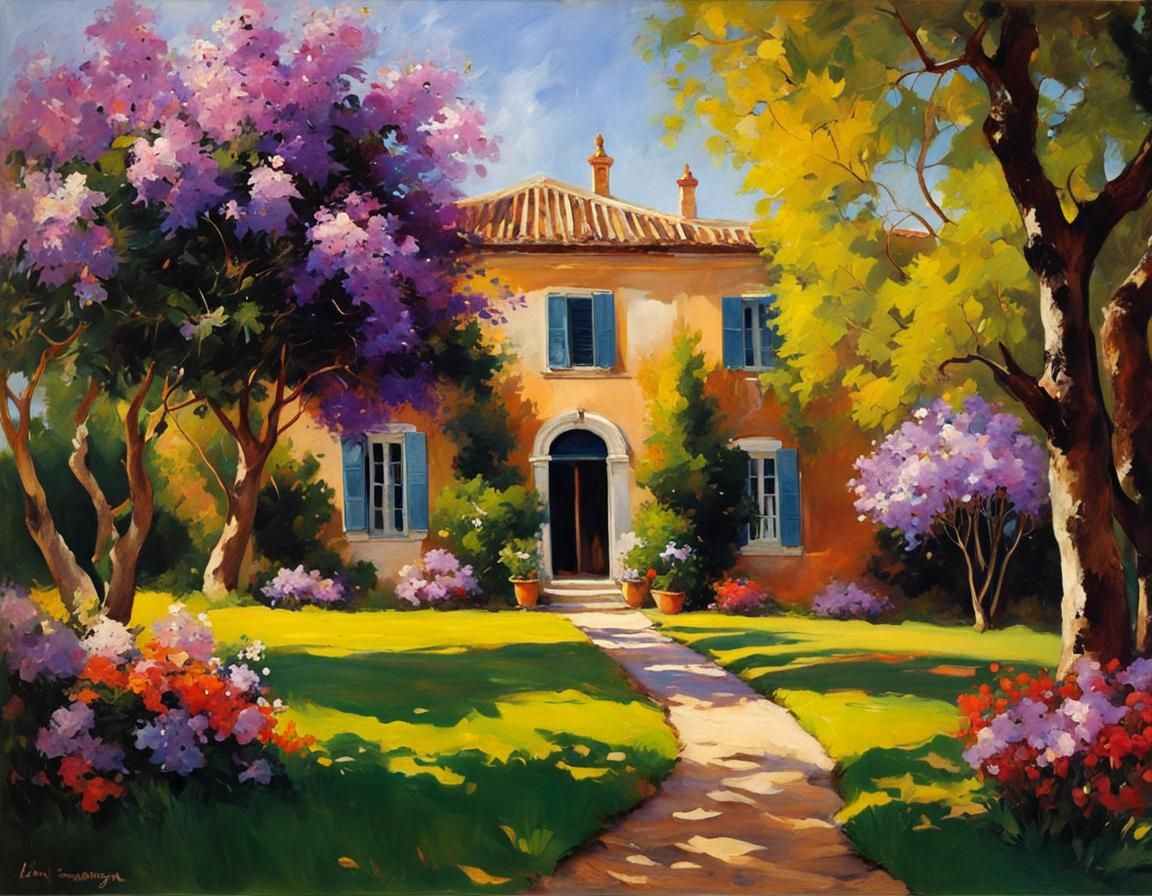 Rural House Surrounded by Jacaranda Trees