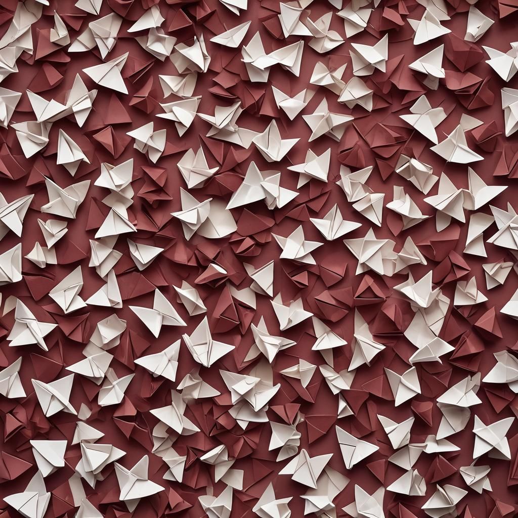 Delicate Origami Paper Folds in 8K Resolution