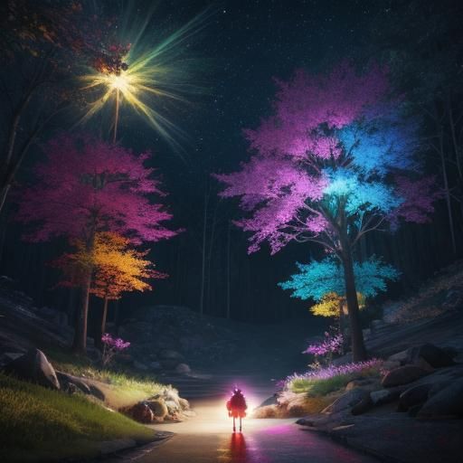 Anime Eevee in Abstract Expressionist Style