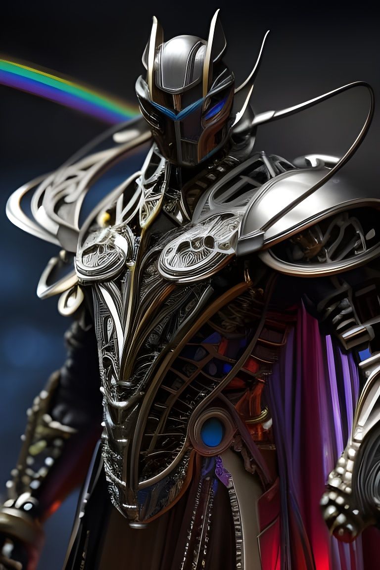 Hyperdetailed Rainbow Portrait in Digital Art Style