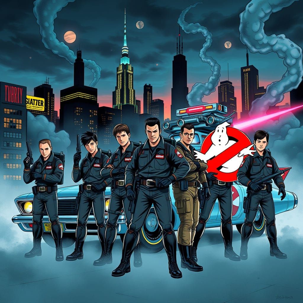 Ghostbusters in Futuristic Space Opera Style