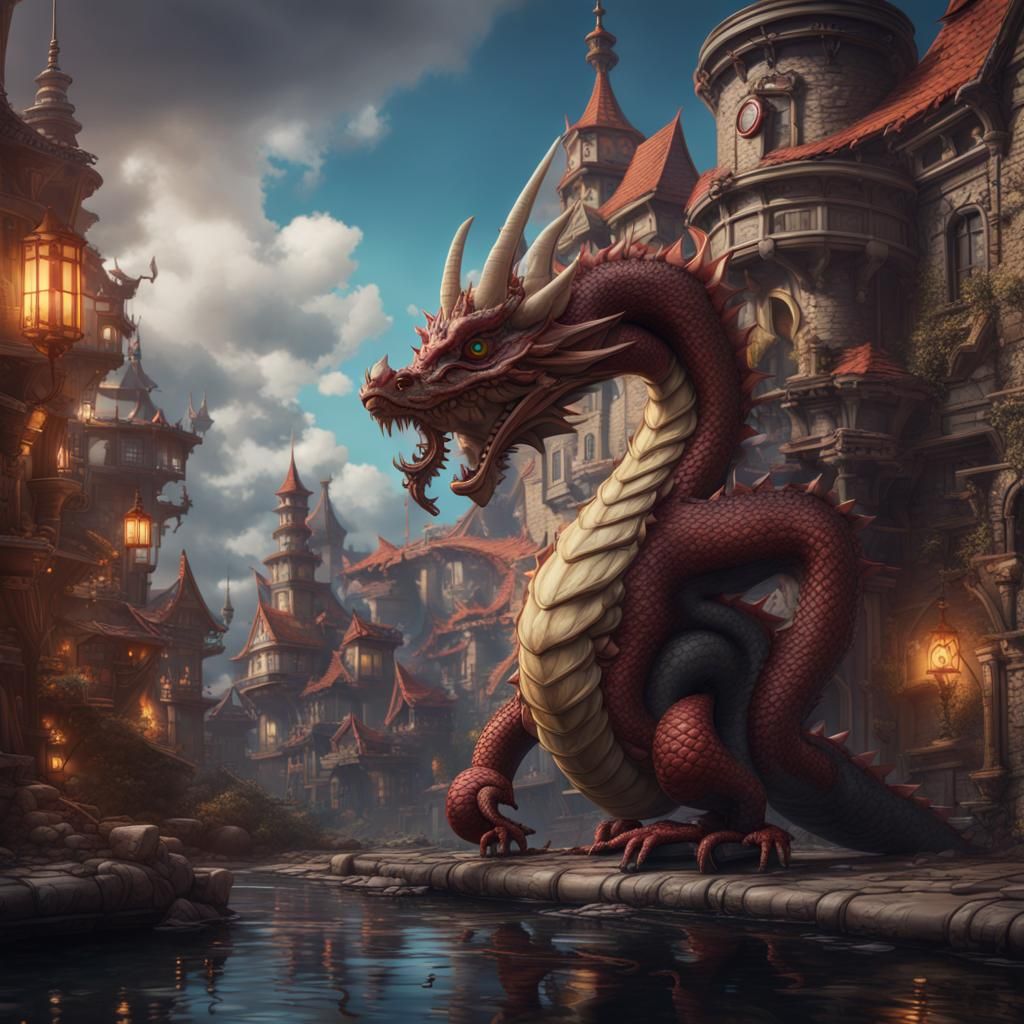 Fantastical Dragon Plumber Concept Art