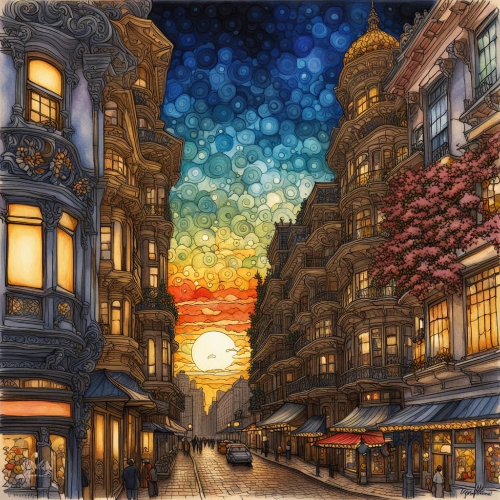 urban sunset