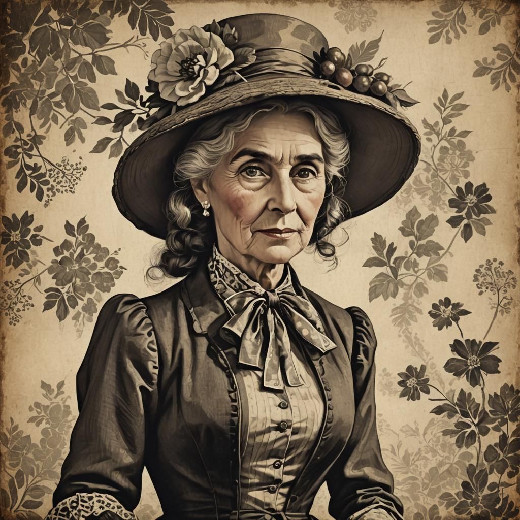 AI Generated Image of Old Fashioned Woman