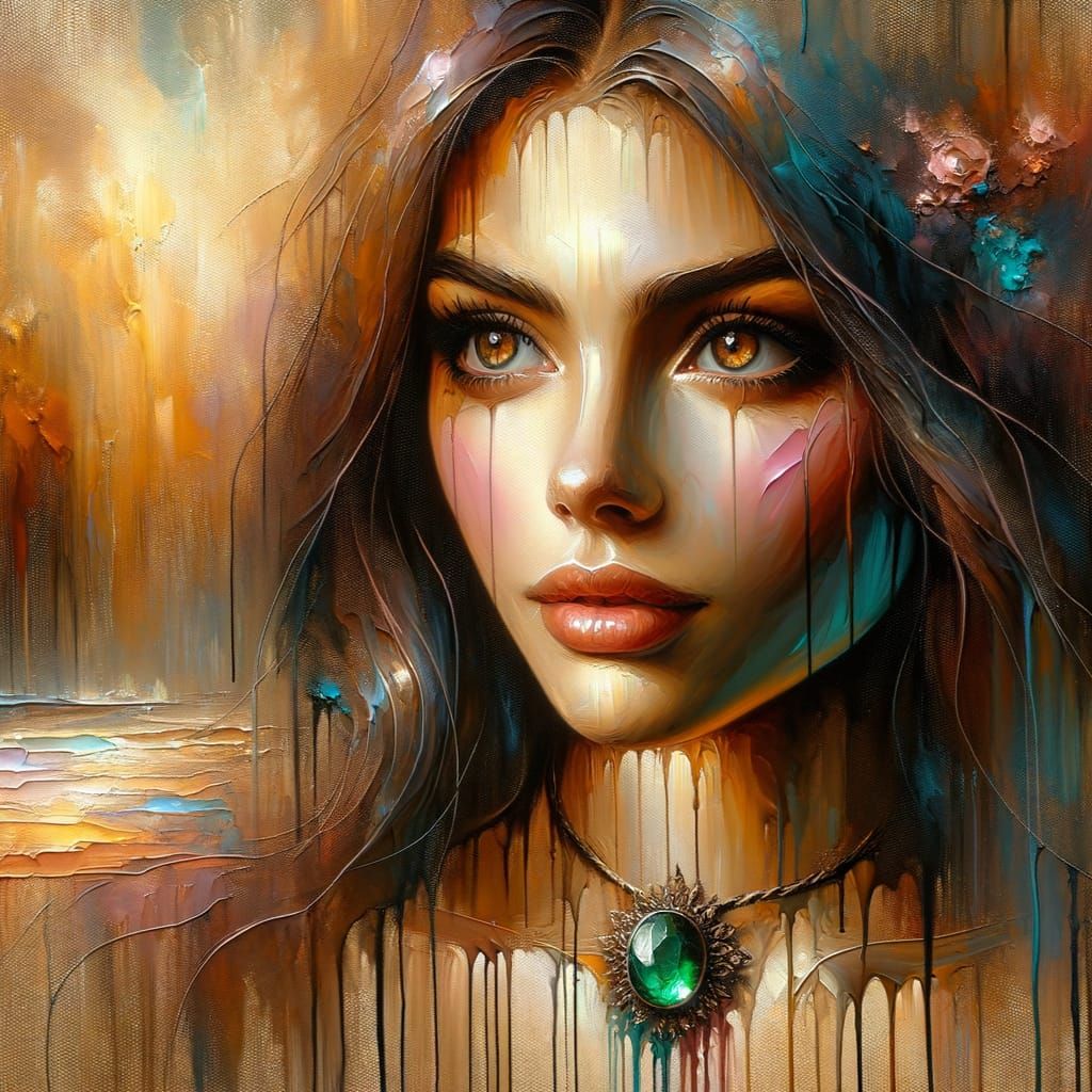 Norse Goddess Oil Painting with Dreamscape Ambiance