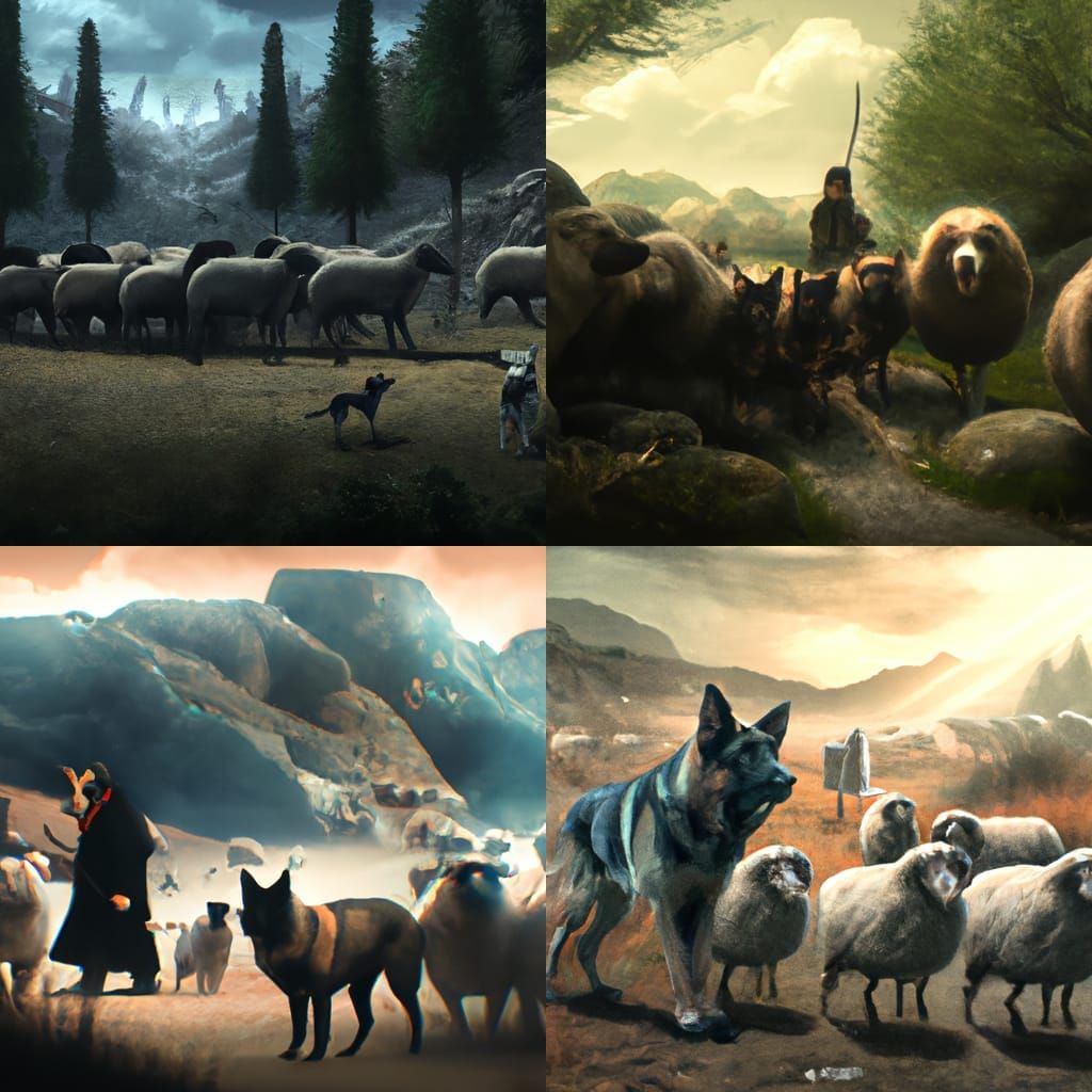 Fantastical Ecosystem of Sheep, Shepherds and Wolves