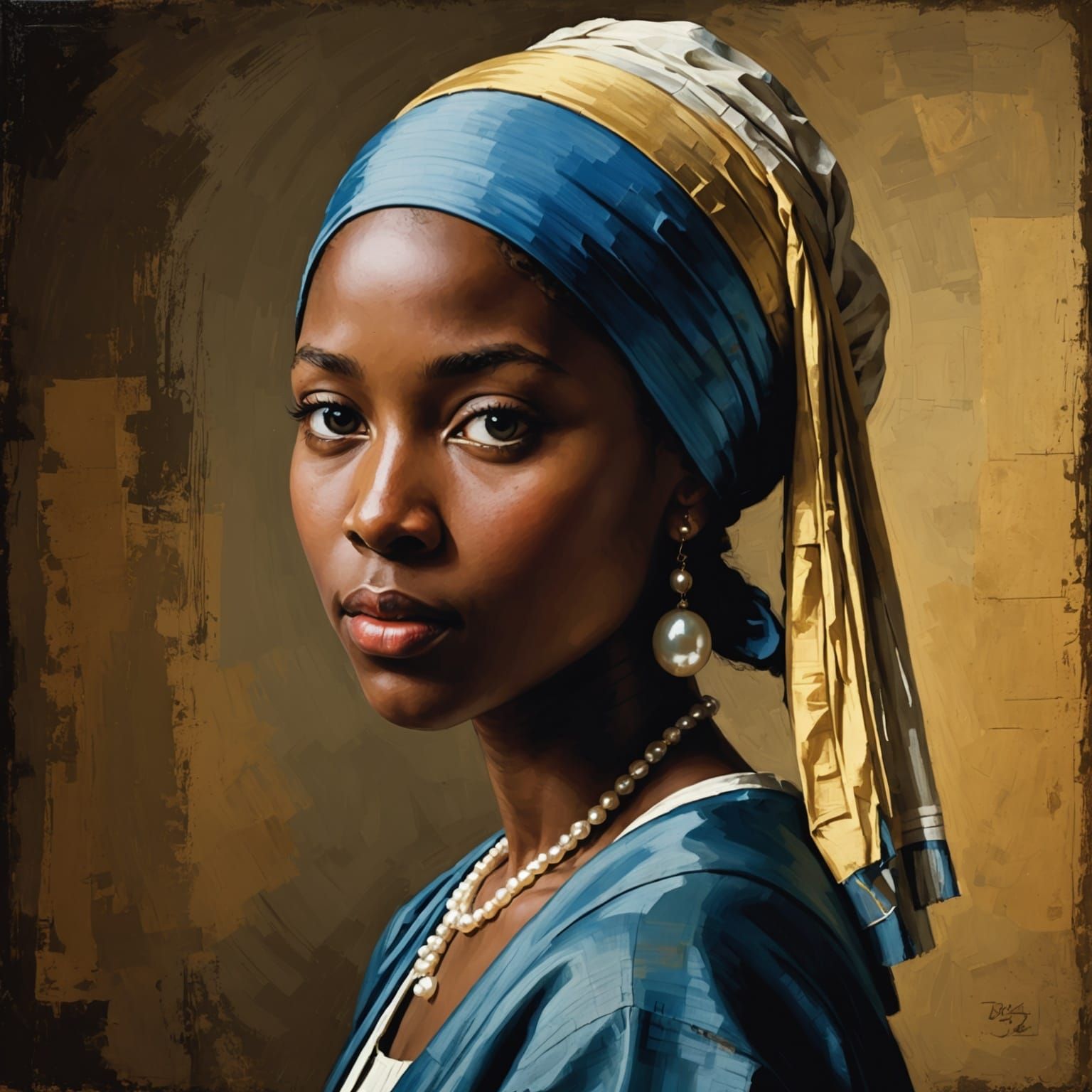 Girl with a Pearl Earring in African Heritage