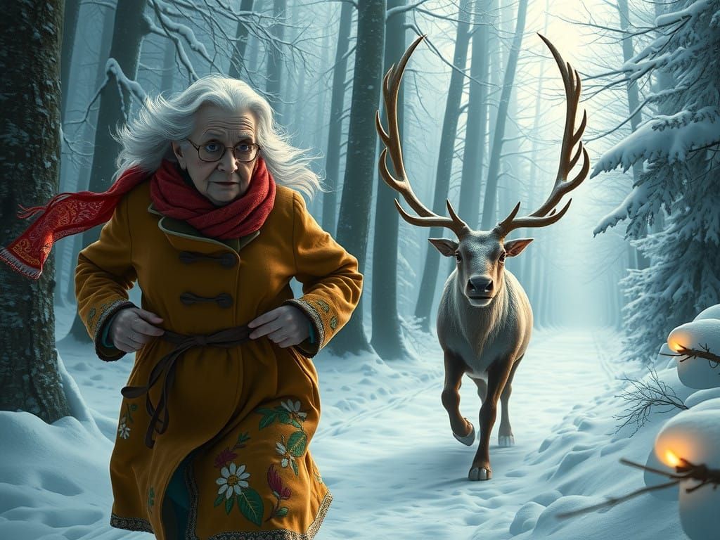 Grandma got run over by a reindeer.