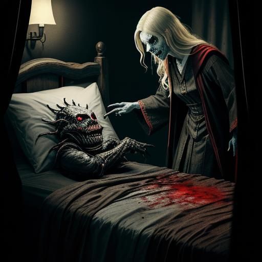 Terrifying Undead Demon Monster in Cinematic Horror Style