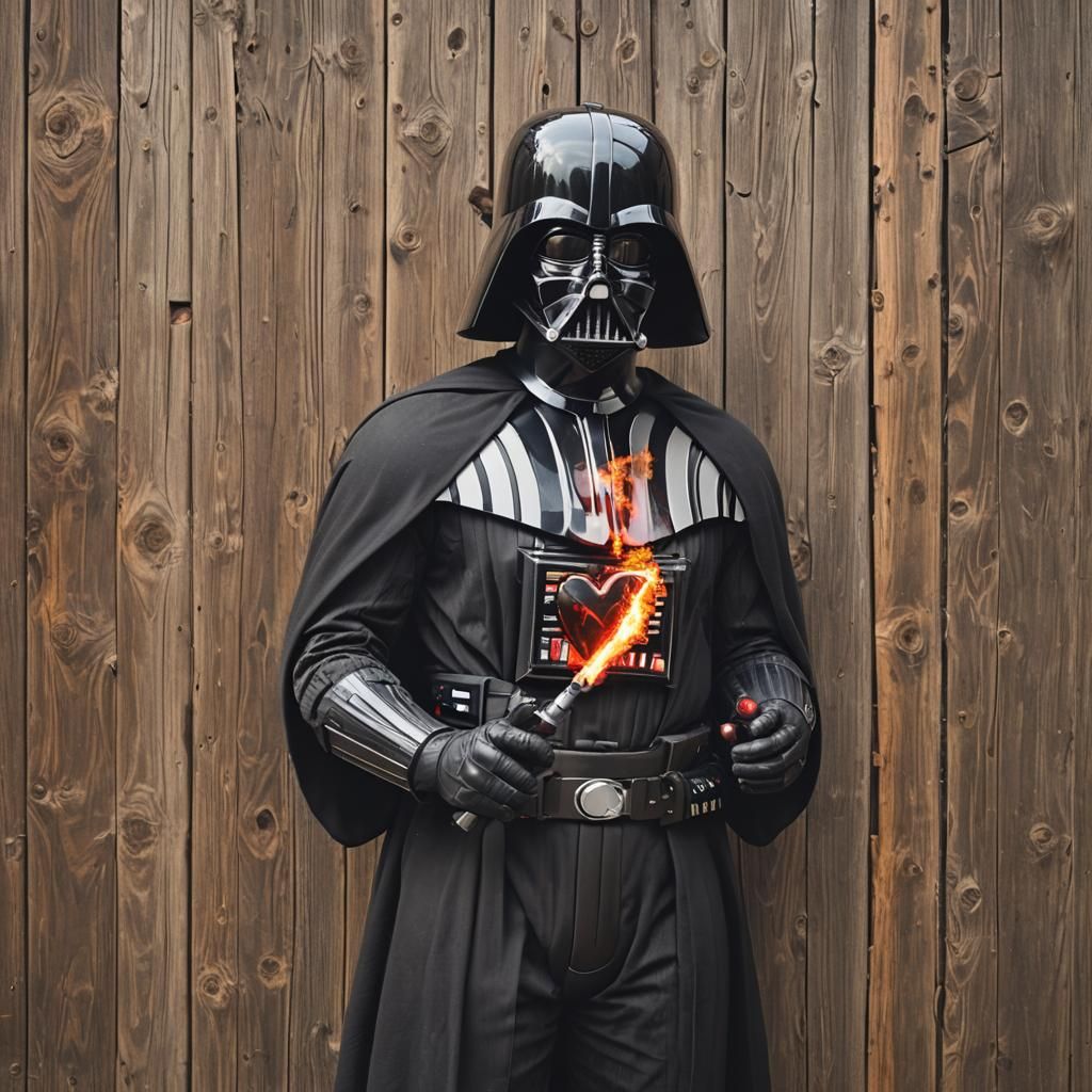Darth Vader Lightsaber Heart Carving