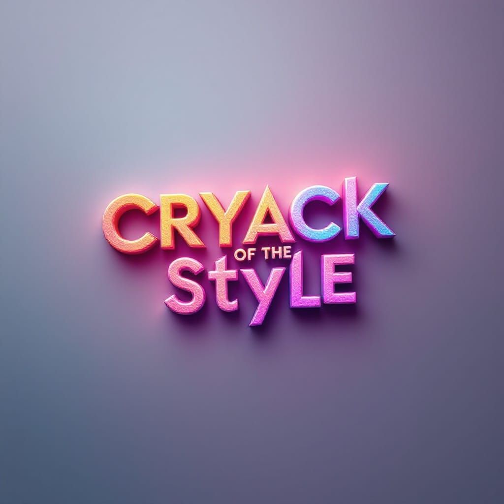 Vibrant Cryack of the Style Logo in Cyberpunk Style