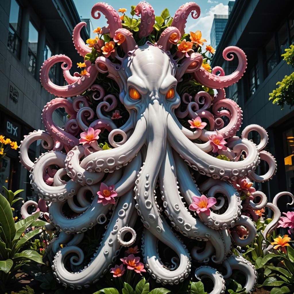 Tentacle God with Bloom and Ambient Occlusion
