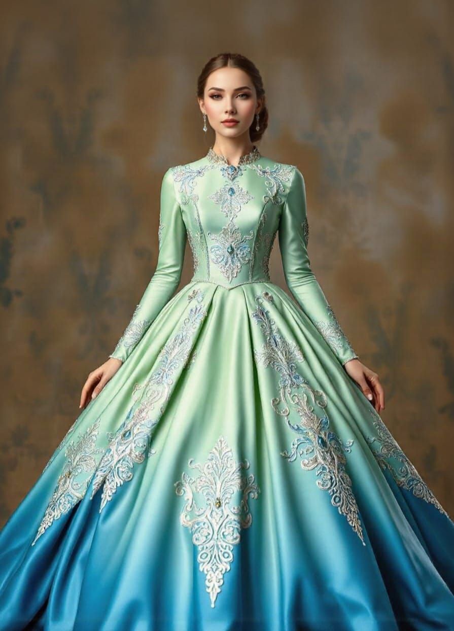 Royal Princess in Elegant Pastel Dress