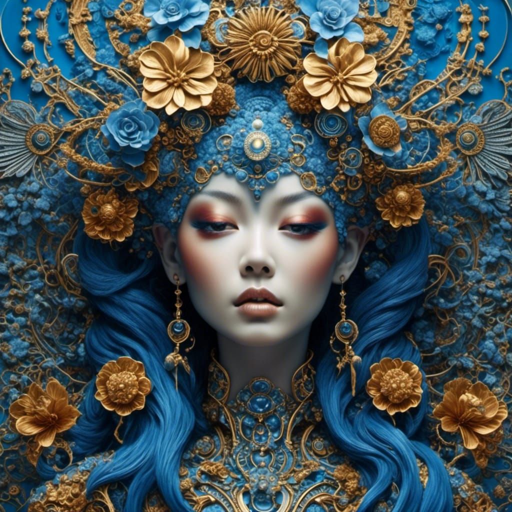 Floral Paisley Marble Texture Design