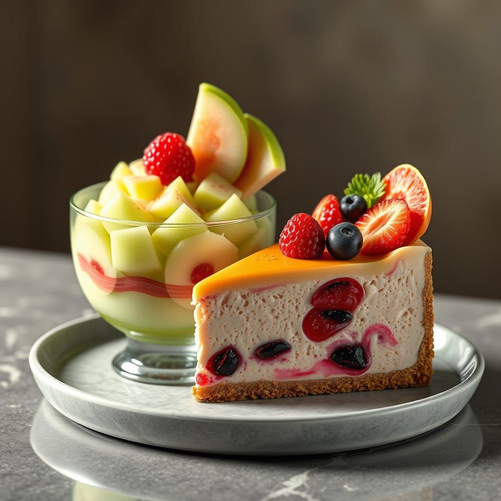 Surrealistic Anime Dessert Masterpiece in Digital Art