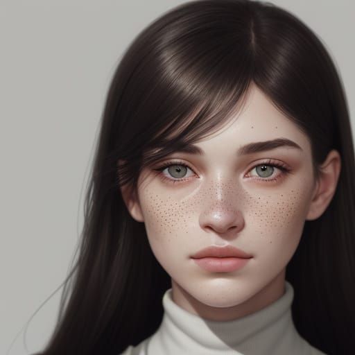 Elegant Grayscale Portrait of a Young Woman