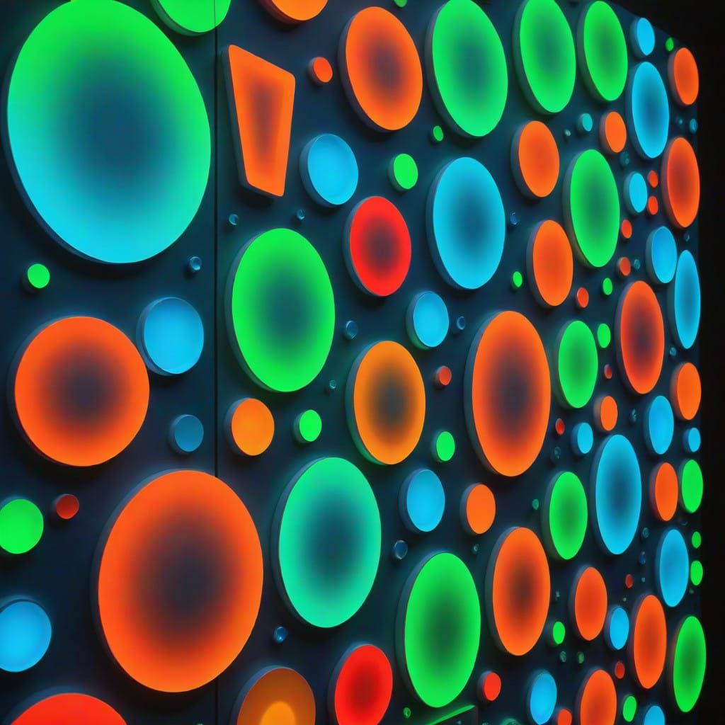Vibrant Neon Wall Panels Erupt with Color