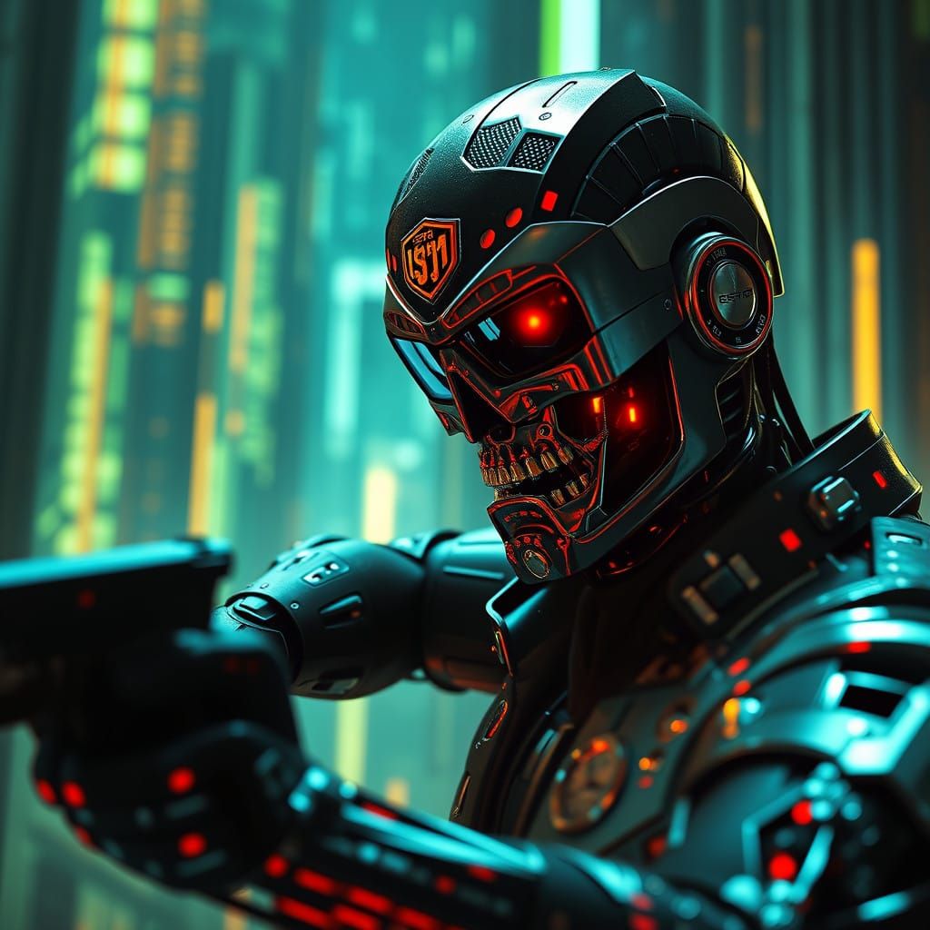 Cybernetic Wars Unfold in Dazzling Fantasy Art