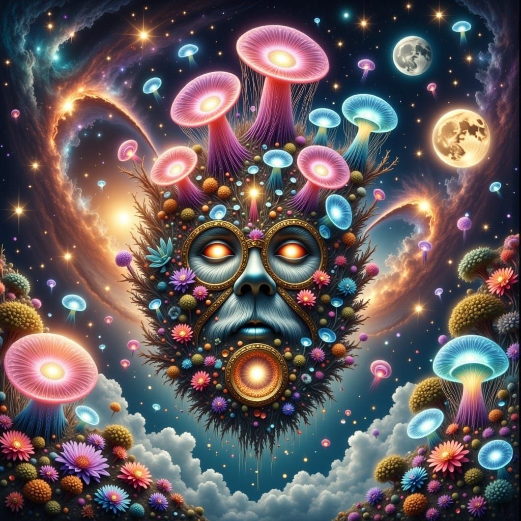 Celestial Coral Reef in Cosmic Wonderland