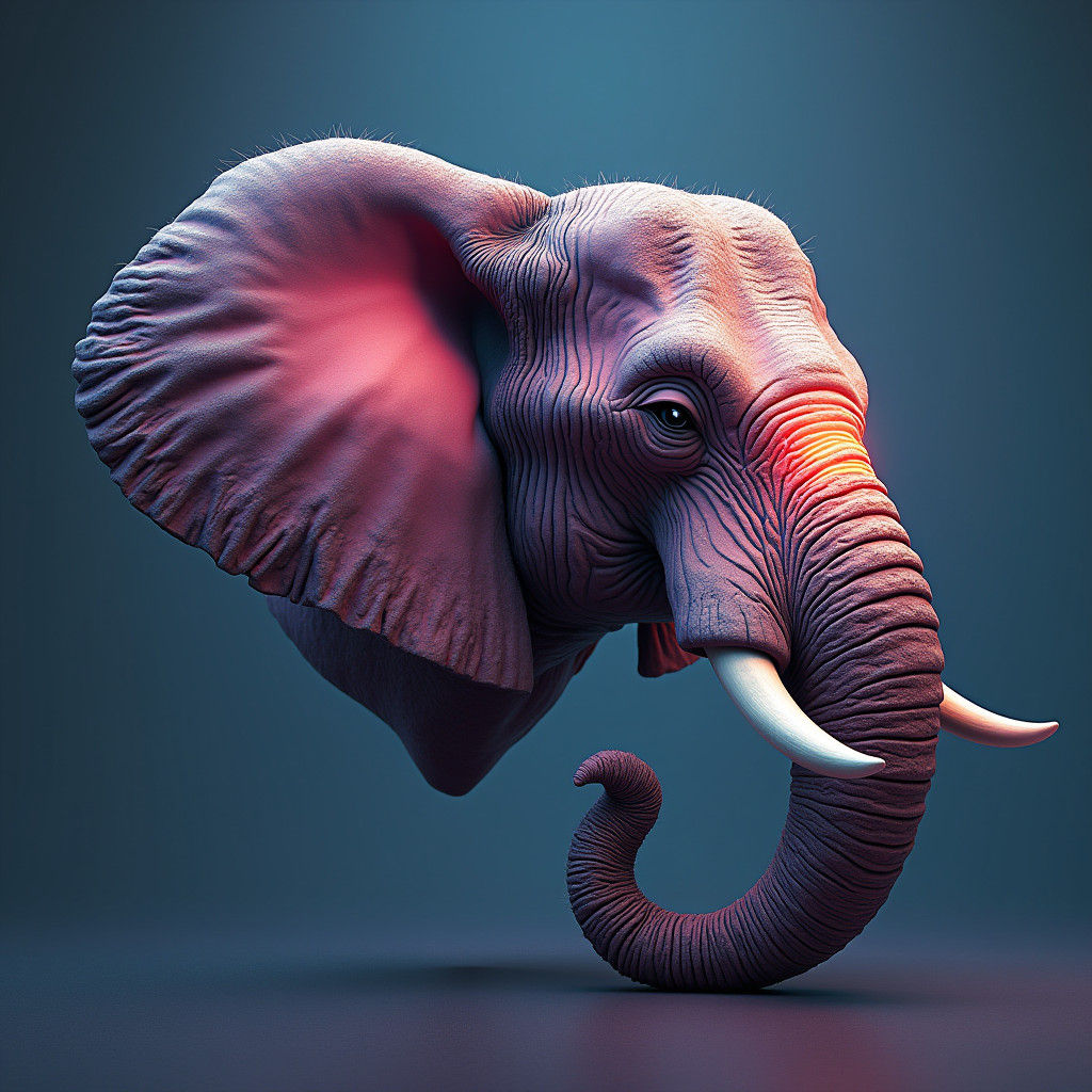 Elephant Heart Trunk: Vibrant Fantasy Concept Art
