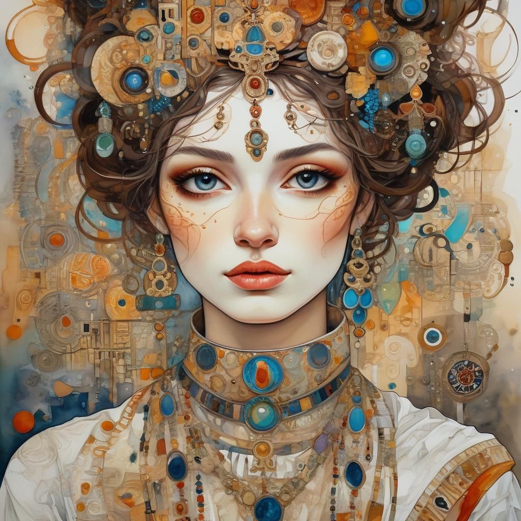 Decadent Beauty: A Surreal Pop Art Portrait