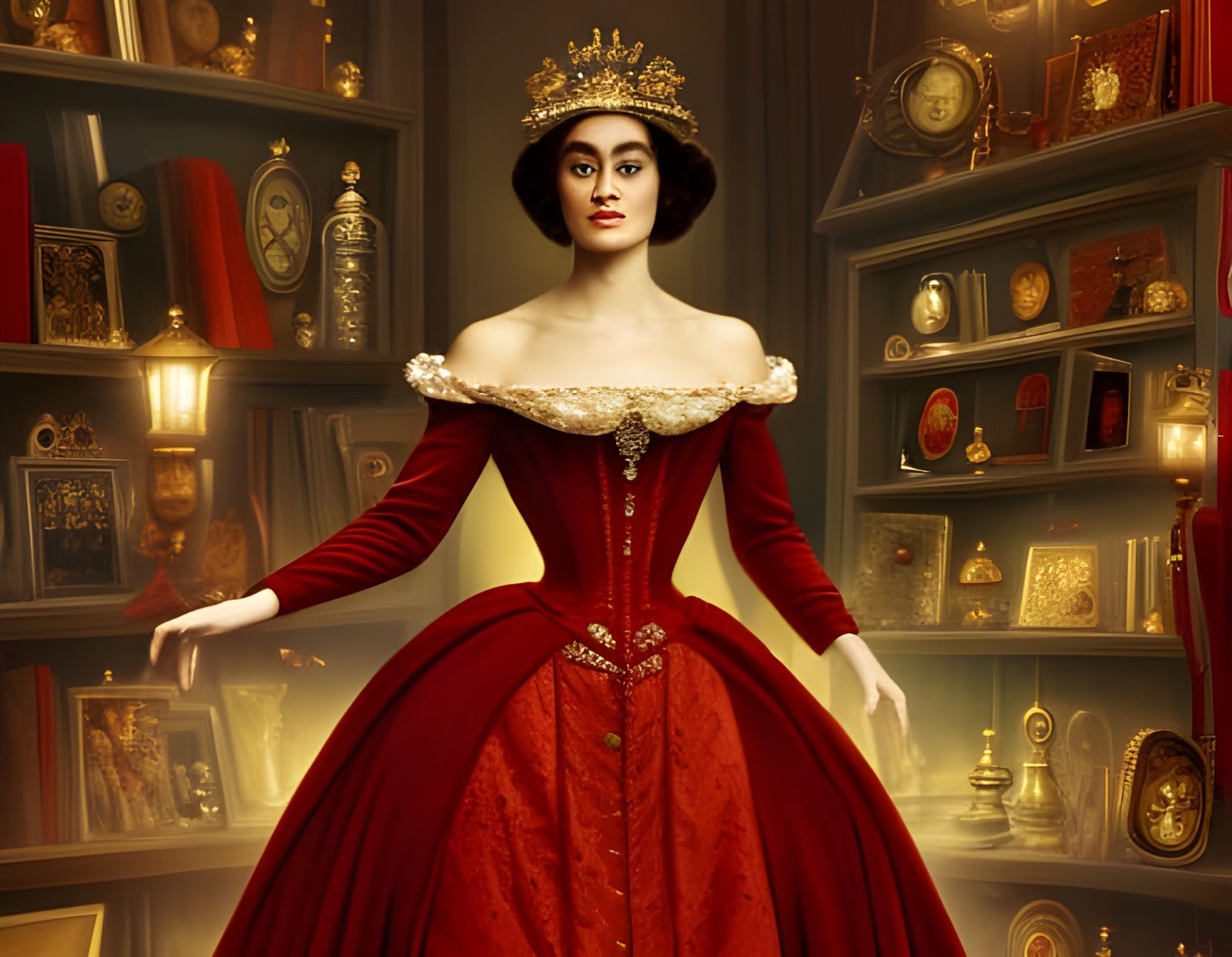 Anna Karenina in Antique Shop, Psychedelic Digital Art