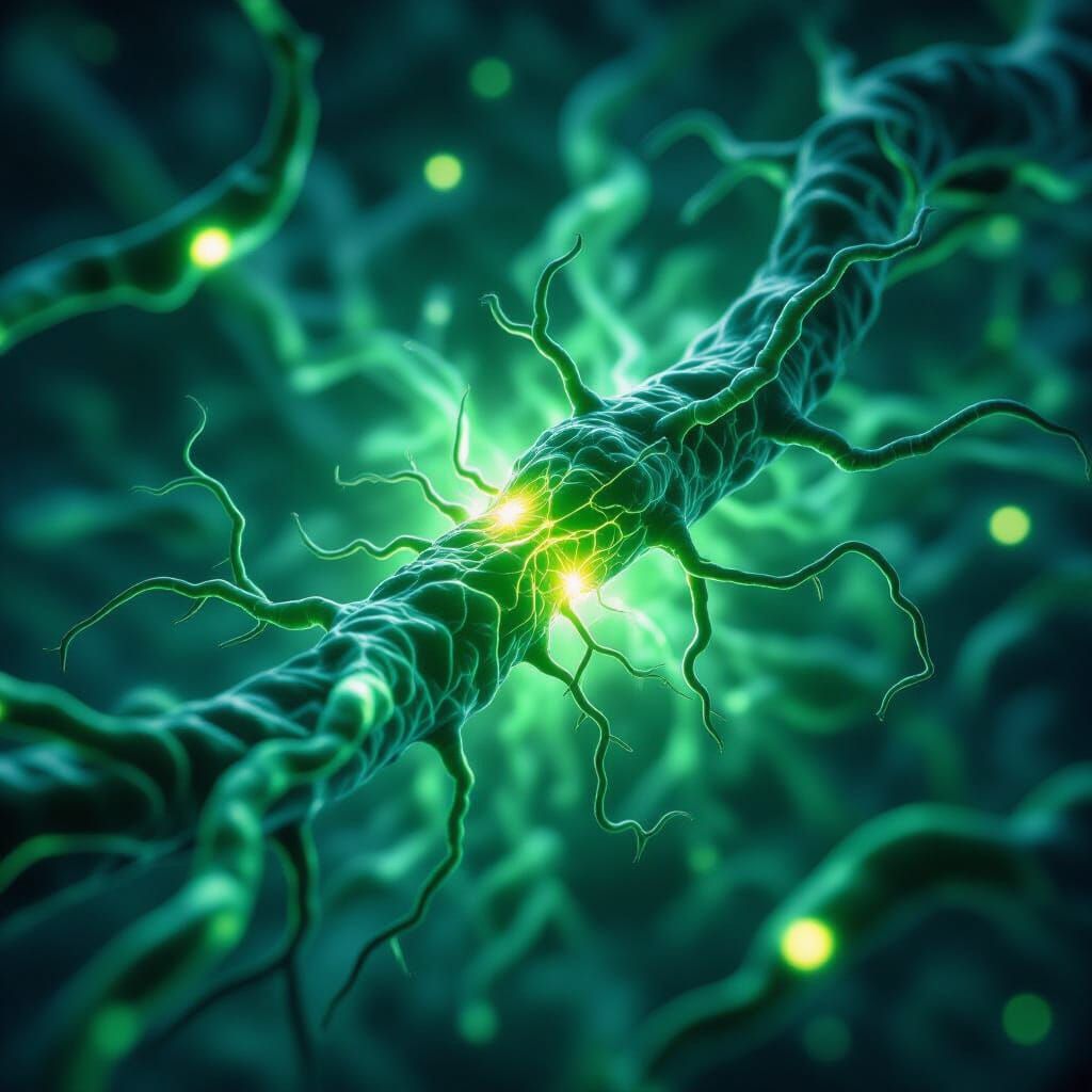 Cobra Venom Enveloping Nerve Fiber Macro Photo