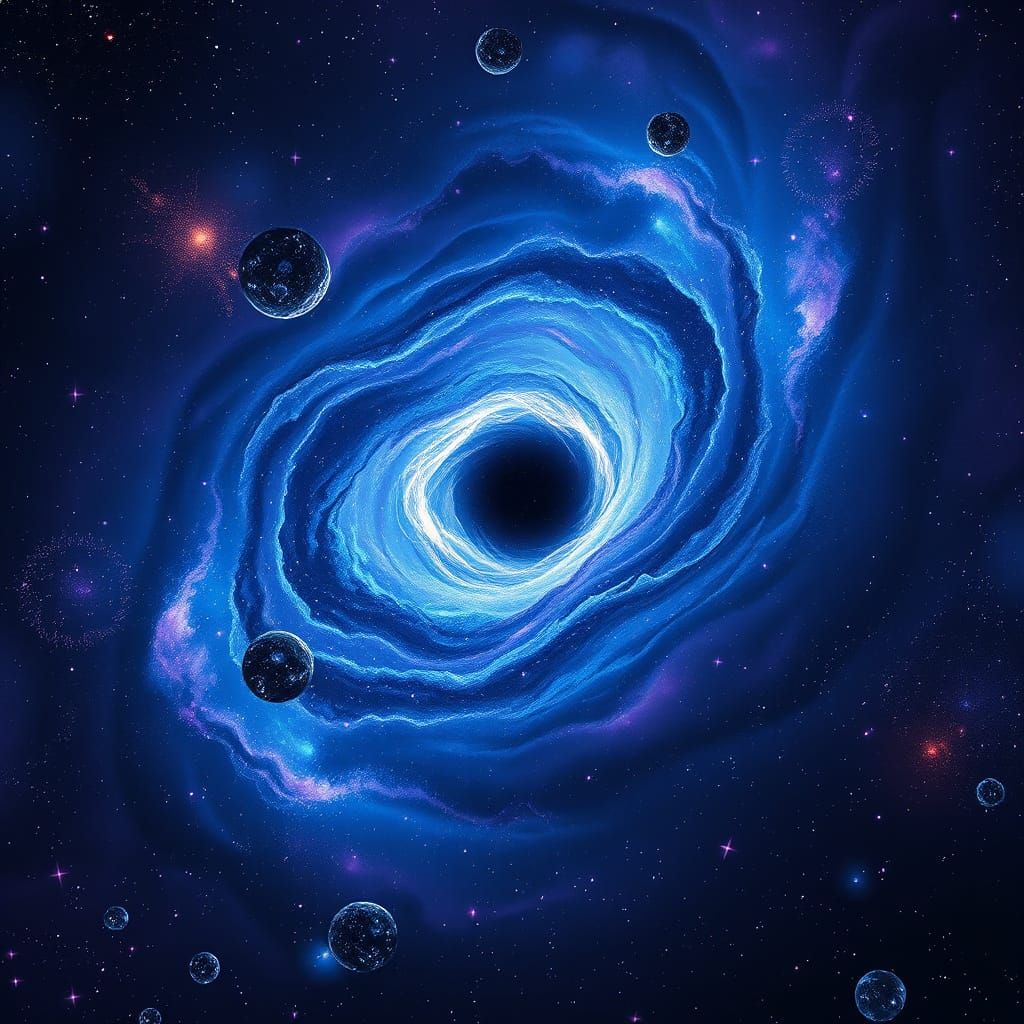 Cosmic Vortex with Infinite Stars and Black Hole