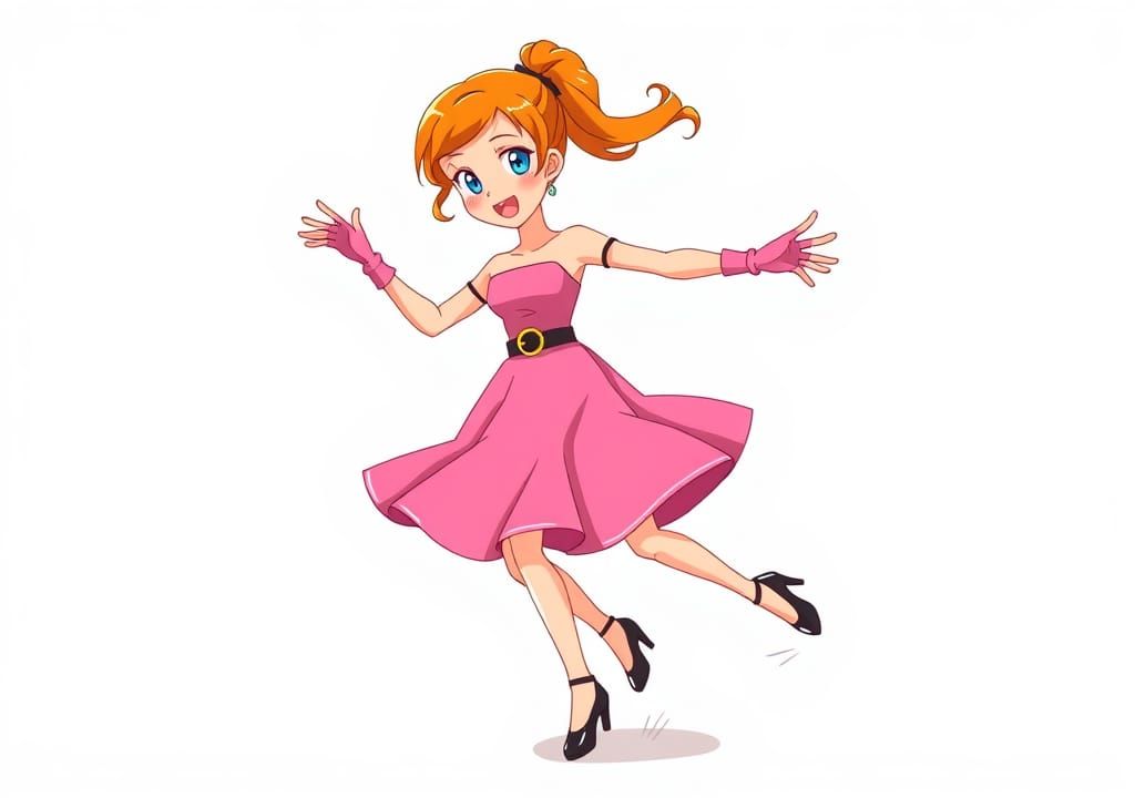 Cartoon Woman Tap Dancing with Multiple Legs