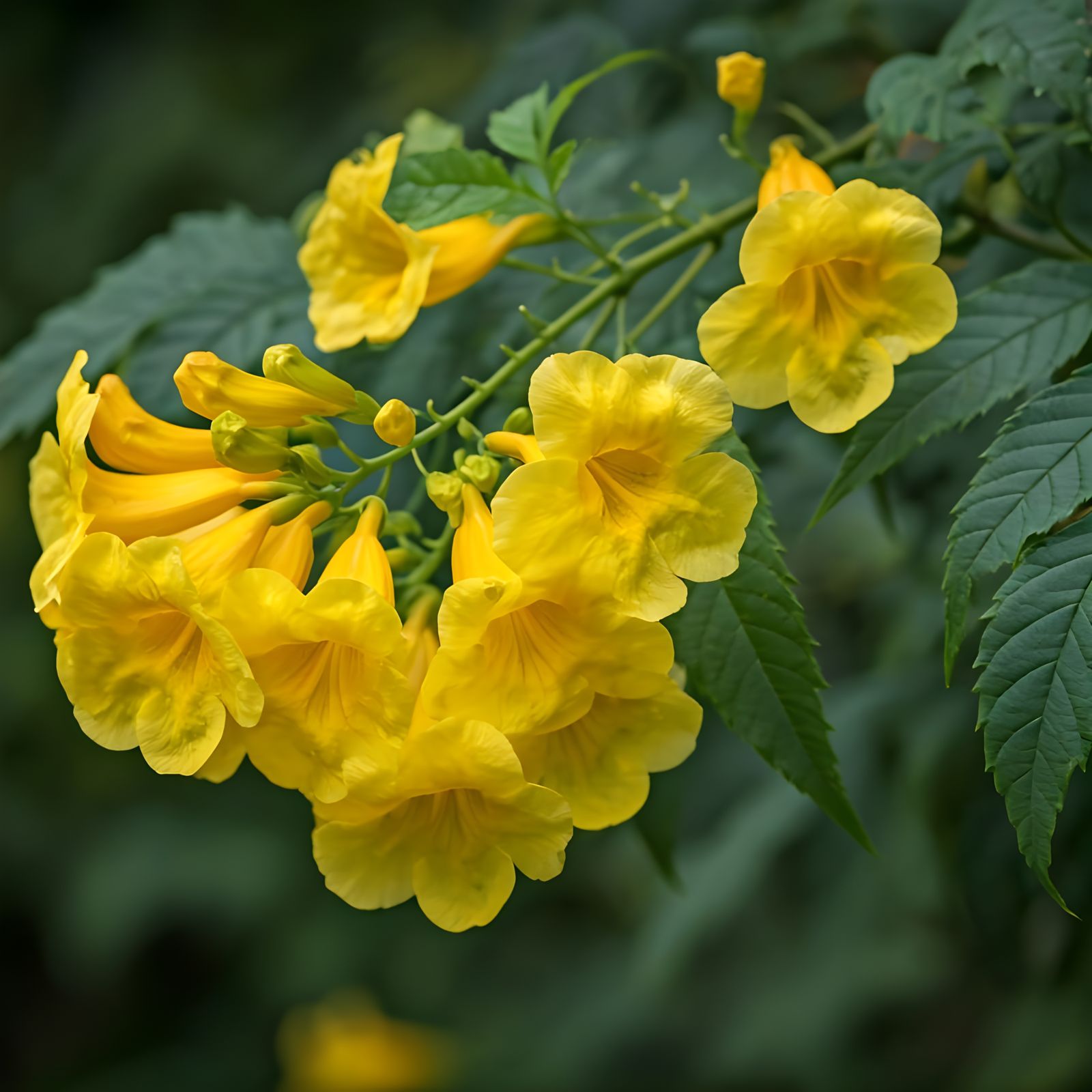 Vibrant Yellow Bells Tree in Ultra-High Resolution