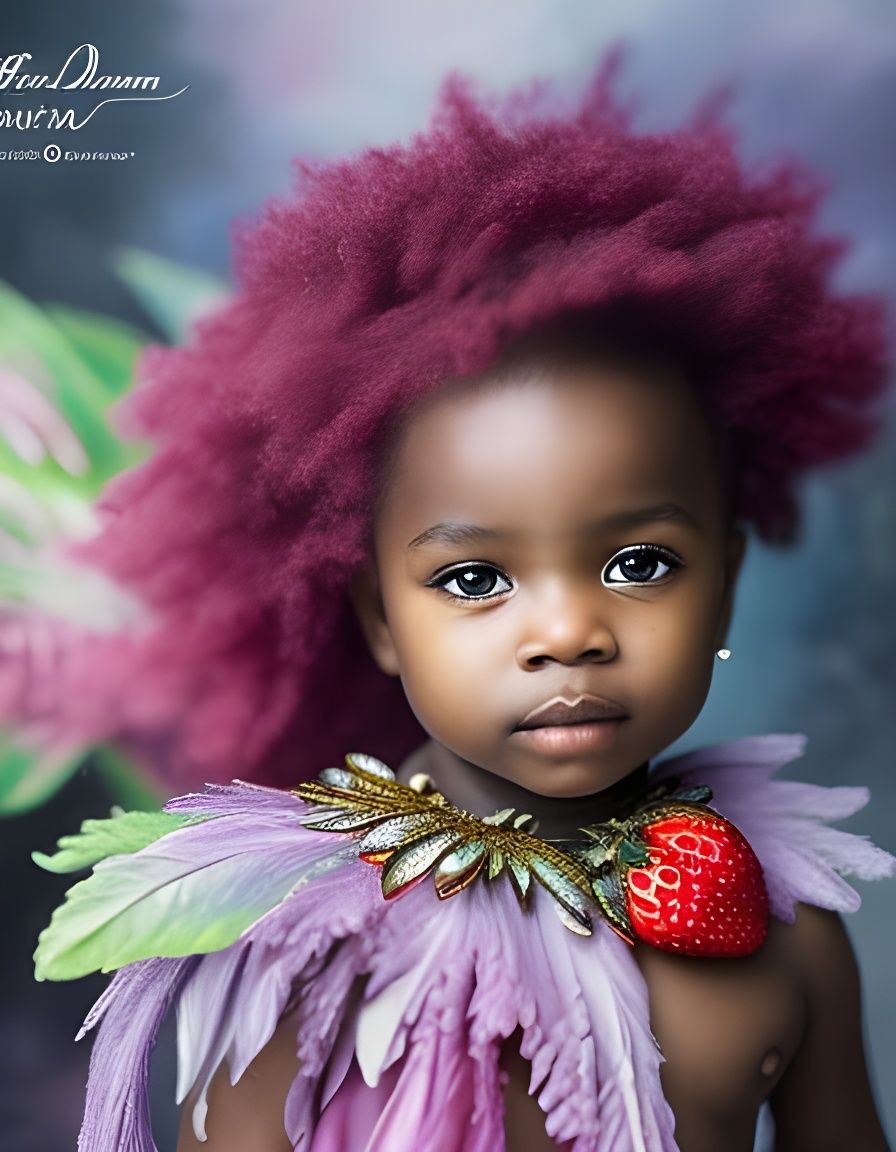 Strawberry Spring Fairy: Detailed Toddler Pencil Drawing