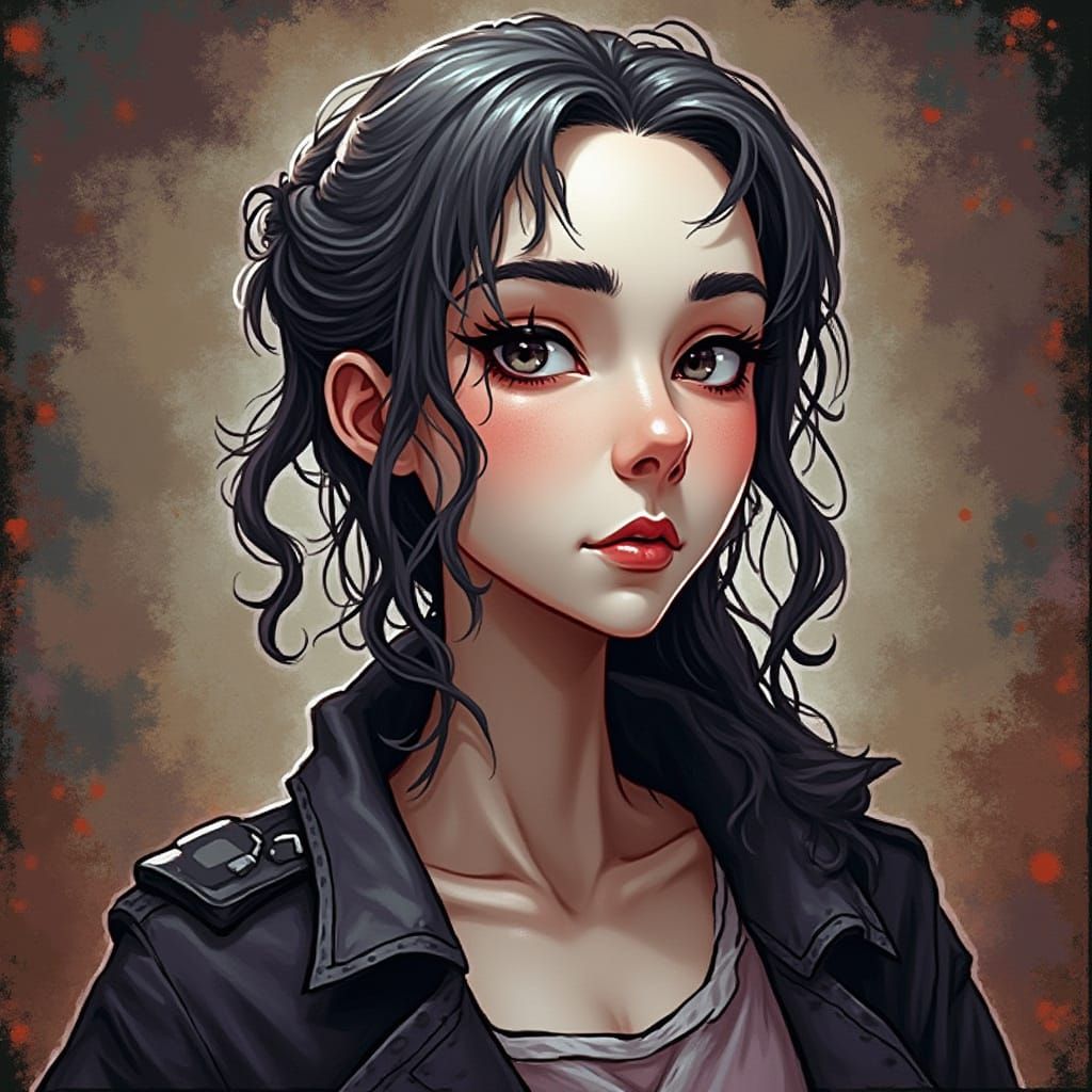 Mysterious Young Woman in Moody Lighting