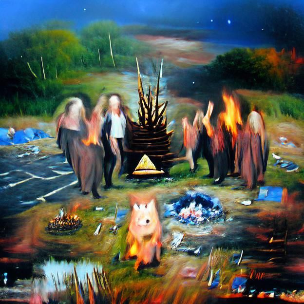 Bonfire Night Celebration Under Dark Sky