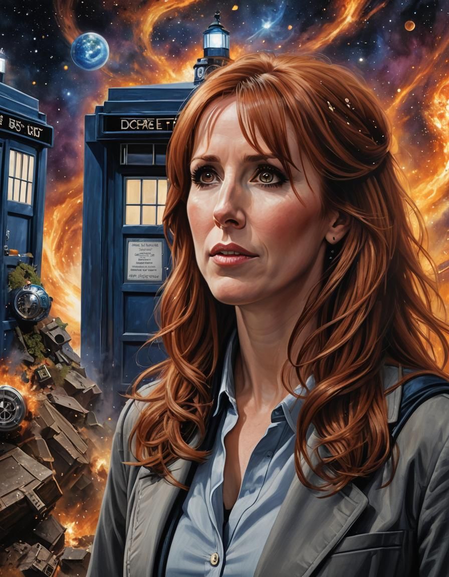 Catherine Tate as Doctor Who's assistant Donna Noble