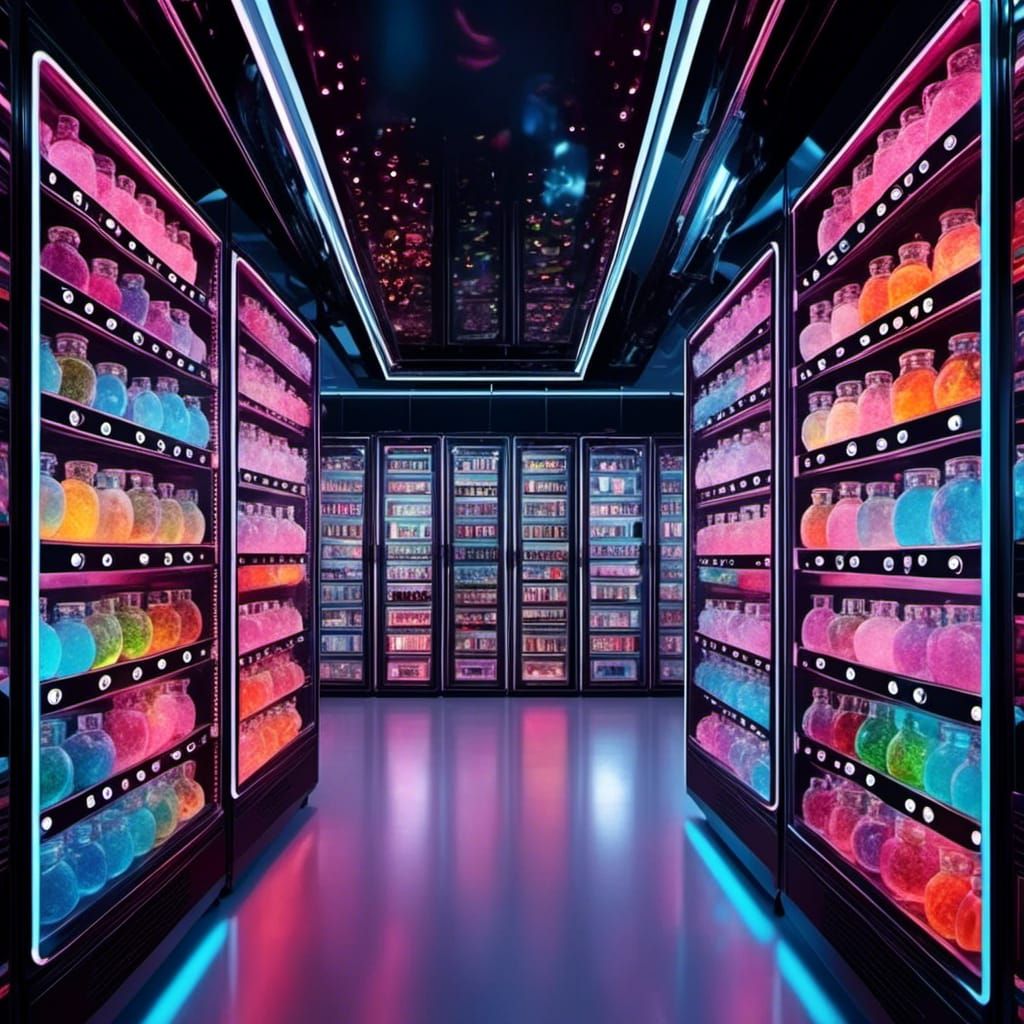 Cloud Storage Surrealism: Clouds in Glass Lockers