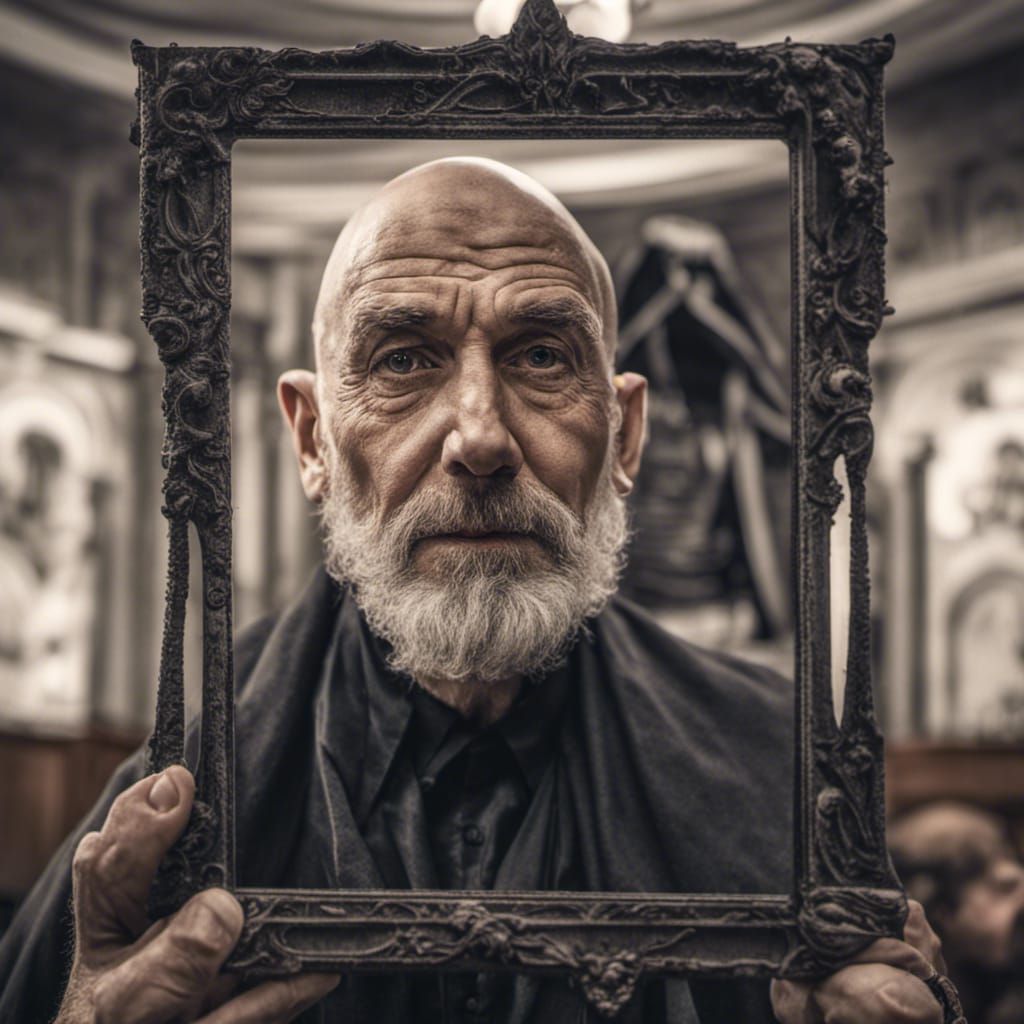 Selfie with Death: A Hyperrealistic Portrait