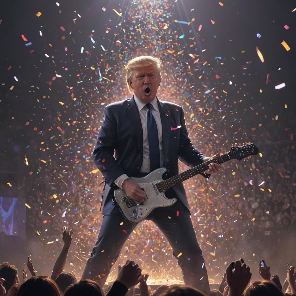 Donald Trump Shreds Guitar in Epic Rock Concert