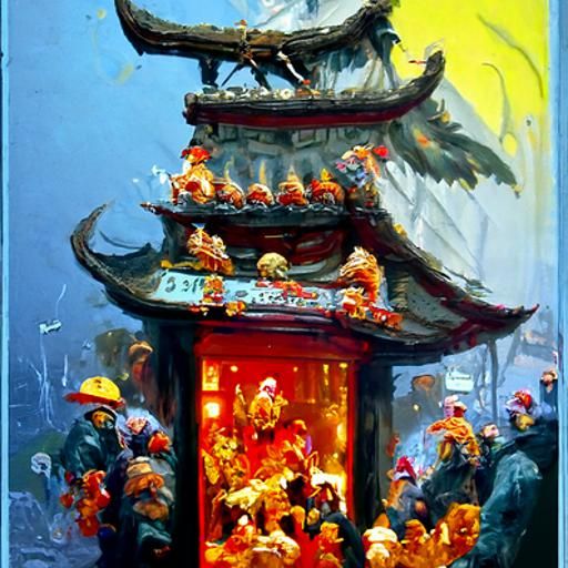 Chinese New Year Festival: Oil Painting