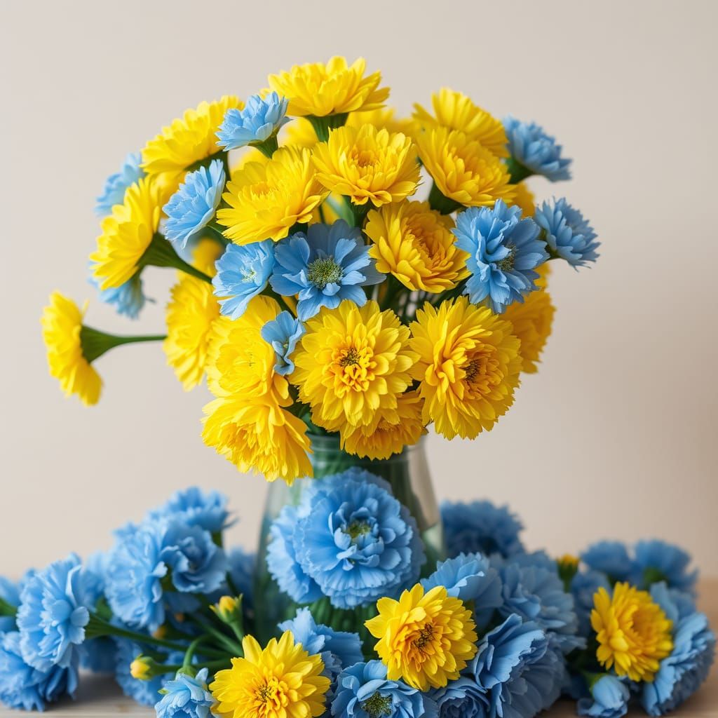Vibrant Carnation Floral Still Life in a Vase