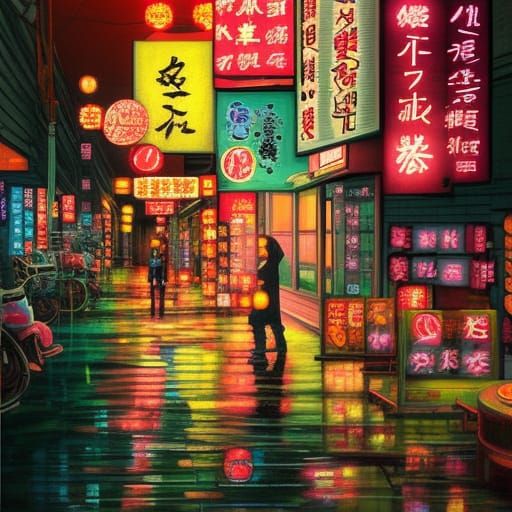 Apocalyptic Flowers: A Hyper-Detailed Japanese Oil Painting