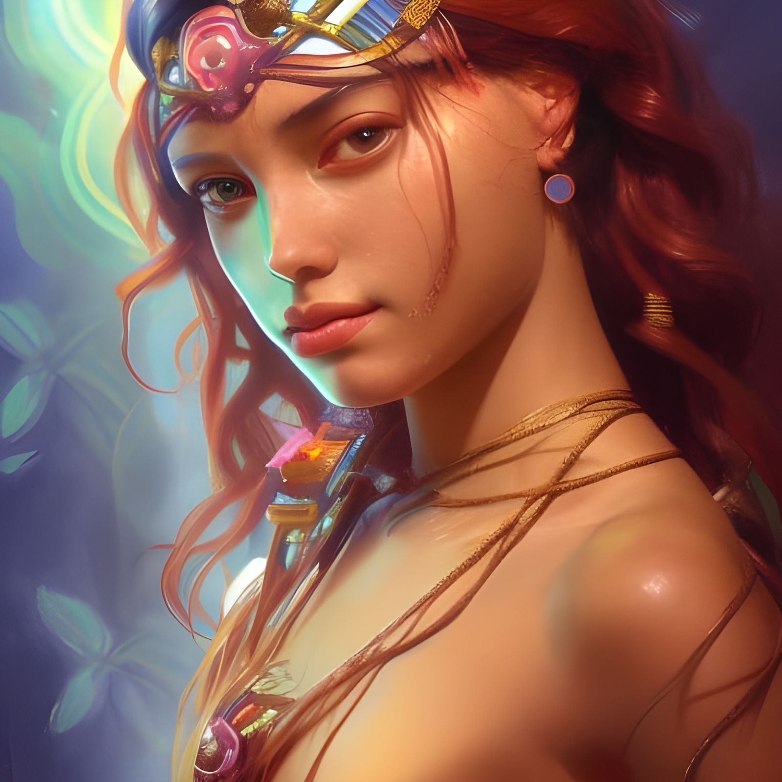 Aztec Goddess with Healing Light Magic