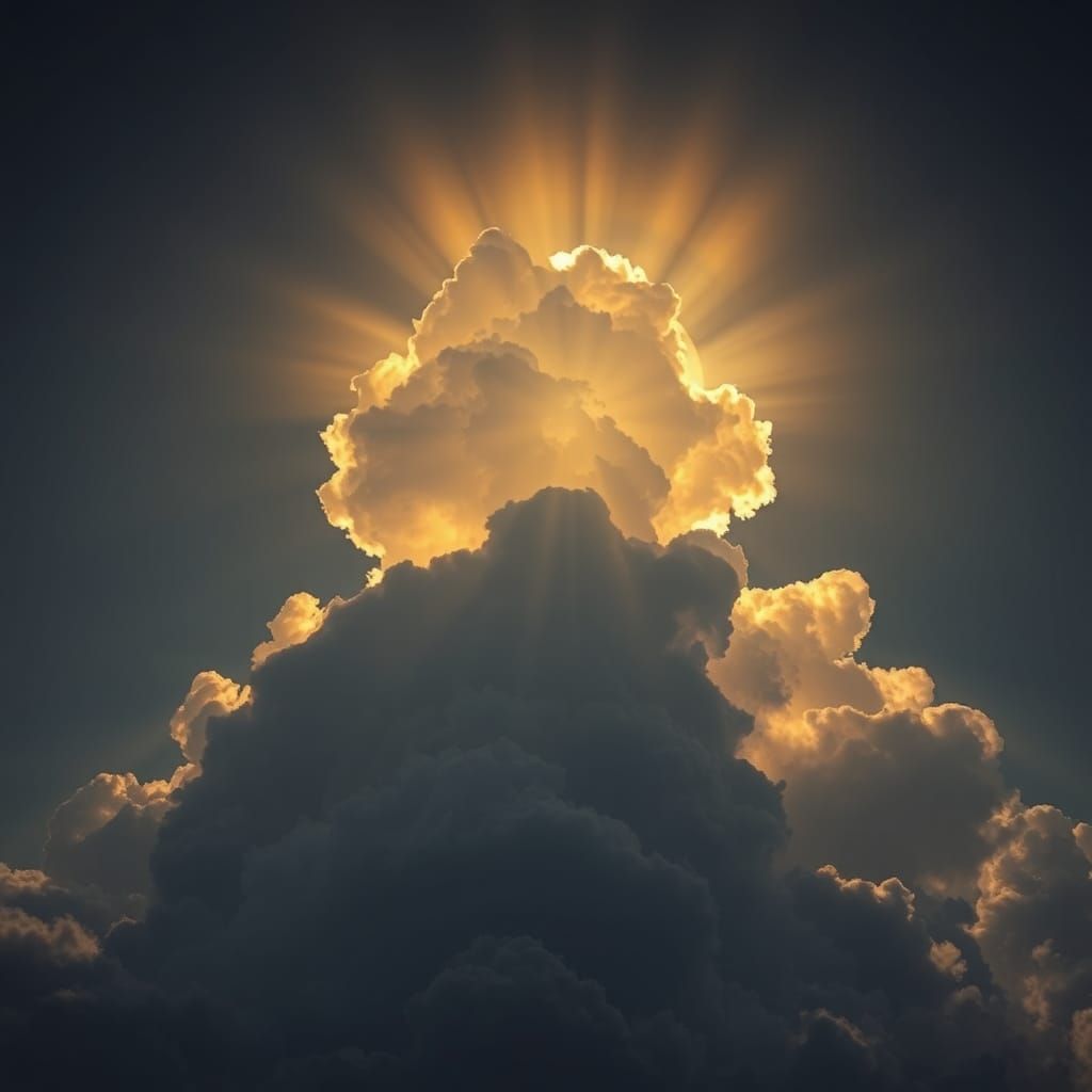 Towering Storm Cloud Radiance: Photorealistic Sunlight Displ...