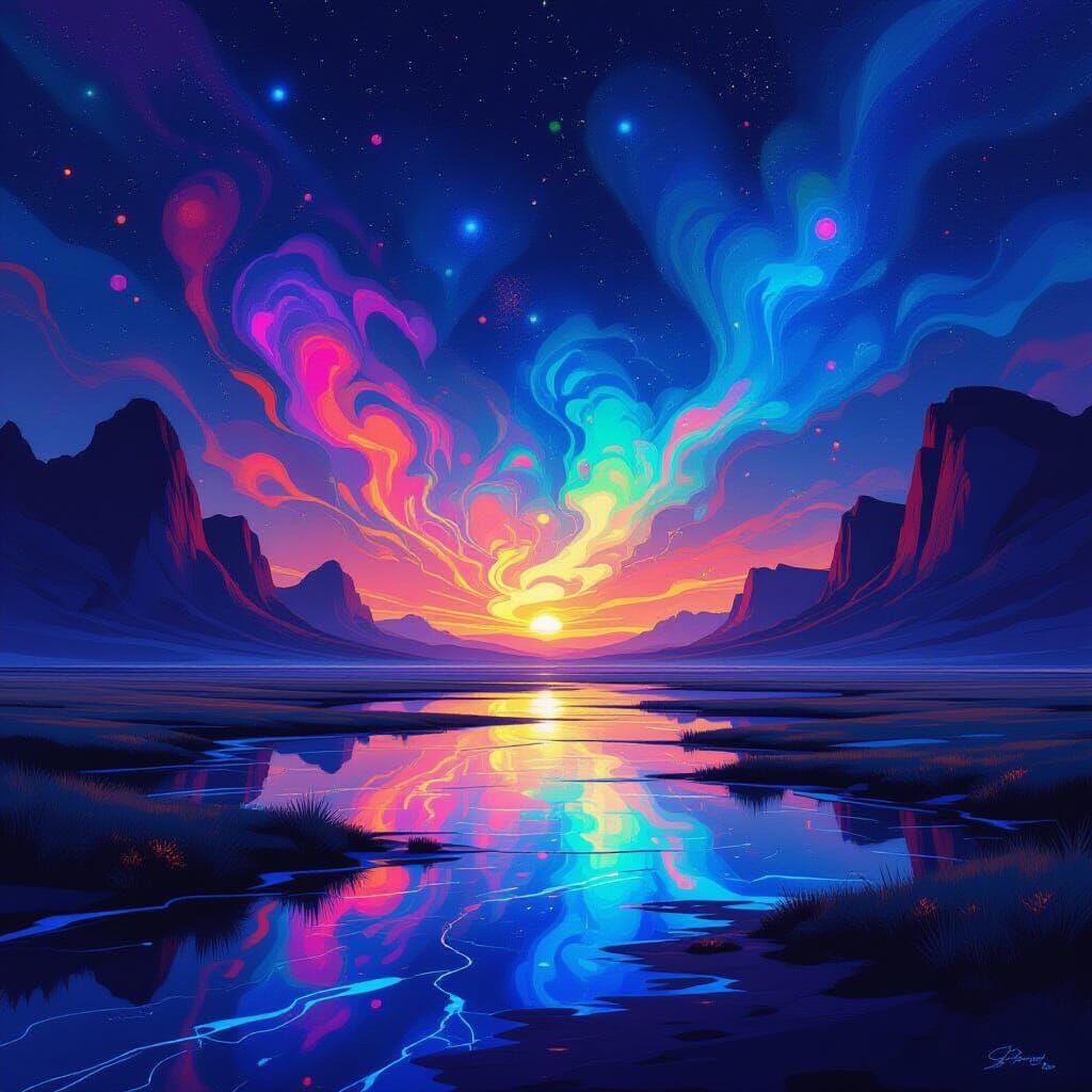 Bleeding Opal in Digital Art Style