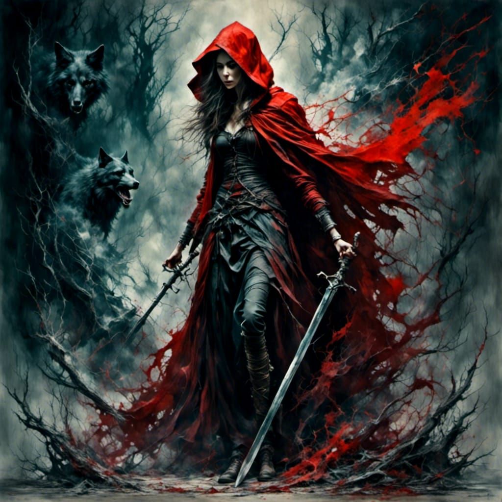 Red Riding Hood Confronts Wolf in Dystopian Fairytale