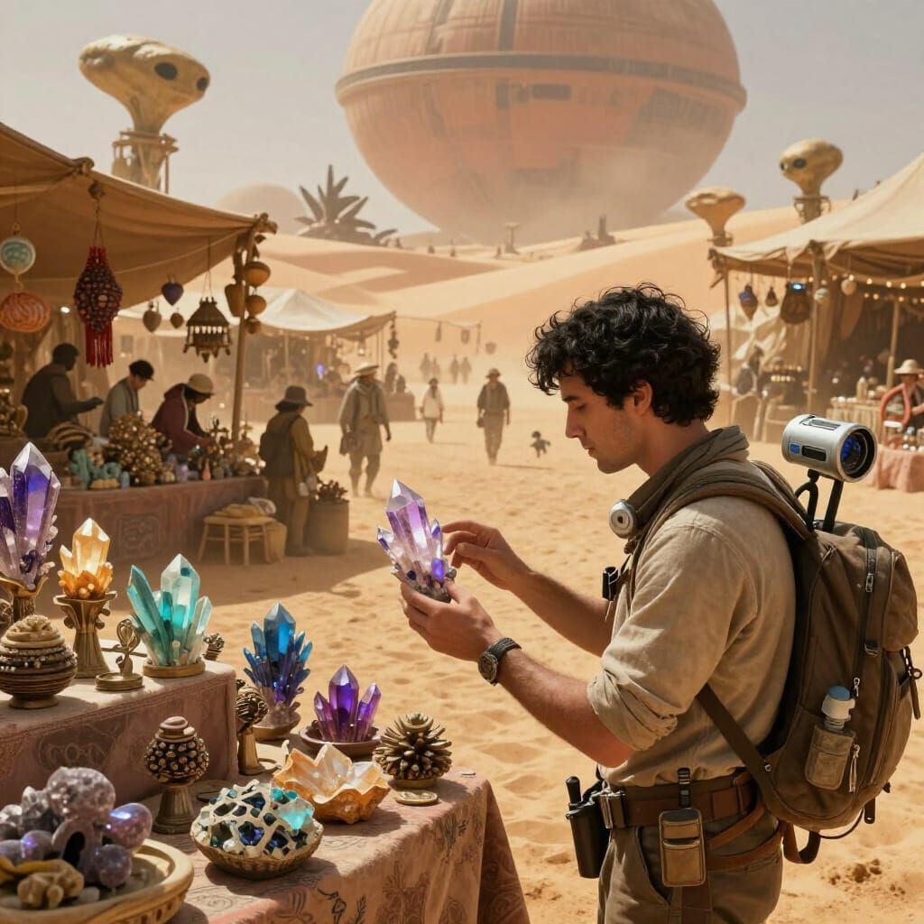 Alien Desert Market Discovery Concept Art