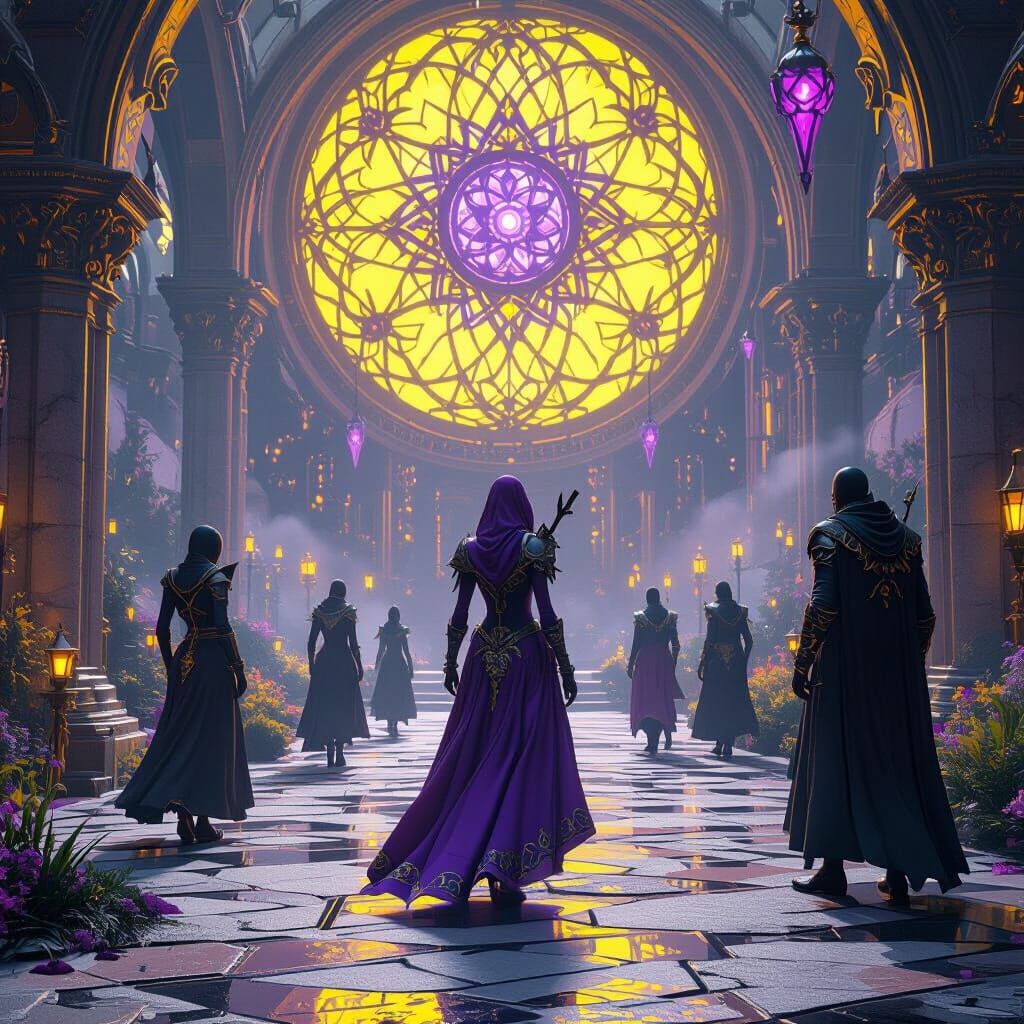 Dark Fantasy Scene with Intricate Details