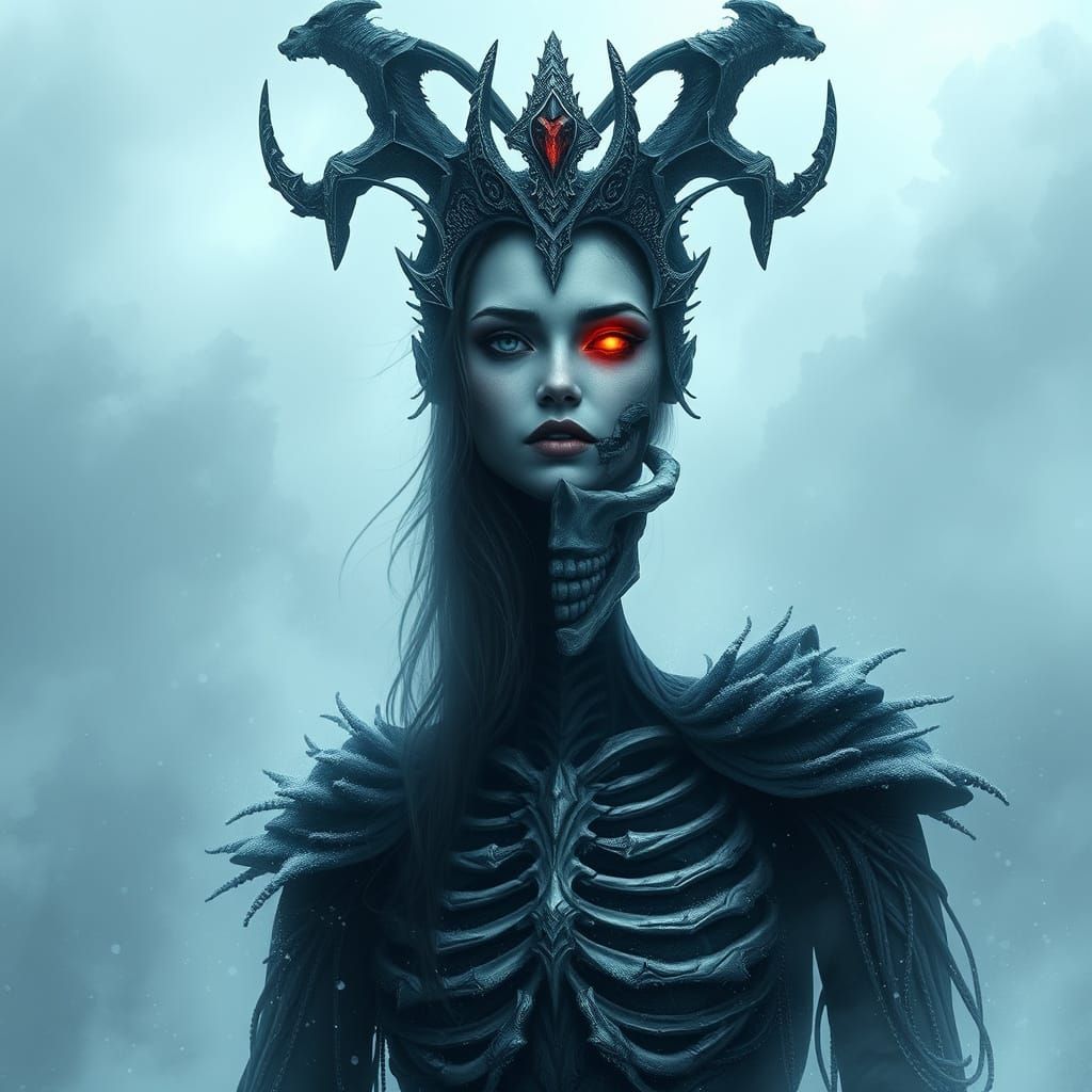 Goddess Hel: Dichotomy of Beauty and Decay