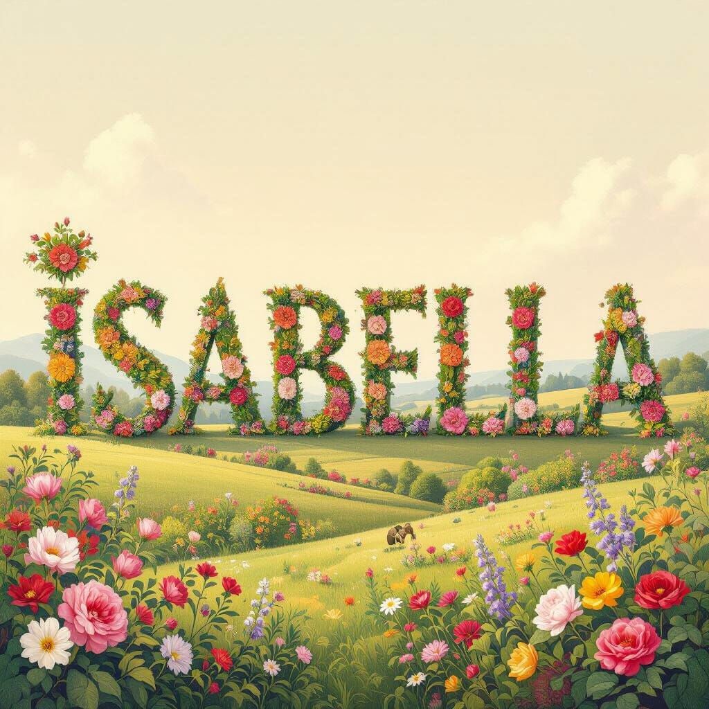 ISABELLA Letters: Floral Landscapes in Botanical Style