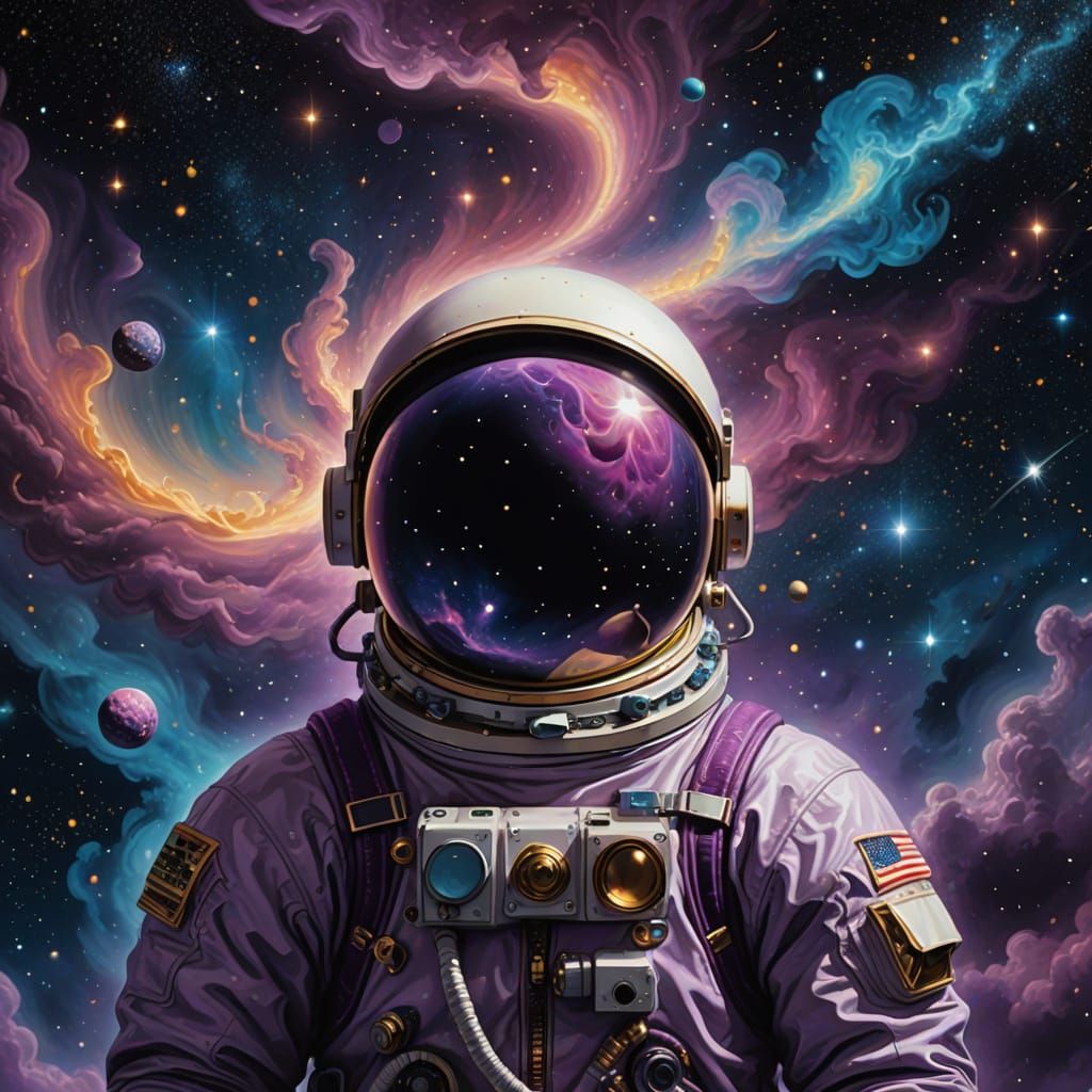 Astronaut's Existential Drift in Cosmic Void